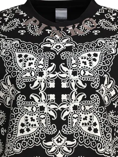 Pinko Bandana Print Sweatshirt In Black