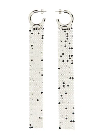 Rabanne Cascading Silver Earrings With Butterfly Clasp