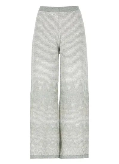 D Exterior D. Exterior Green Viscose Pants In Gray