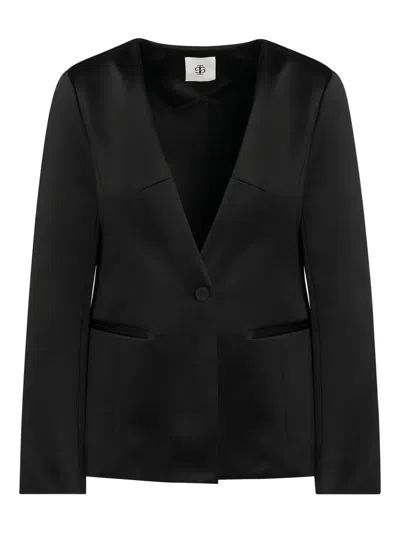 The Garment Single Breasted Buttoned Jacket In Black