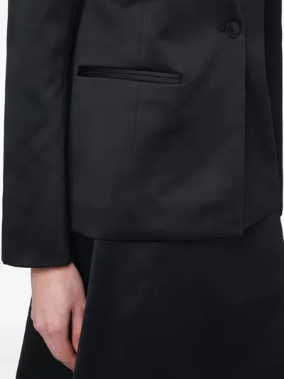 The Garment Single Breasted Buttoned Jacket In Black