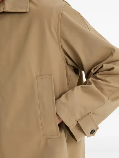 1989 Studio Solid Color Trench Coat With Hidden Buttoning In Brown