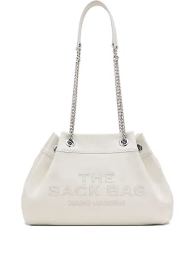 Marc Jacobs The Chain Sack Shoulder Bag In White Leather In White