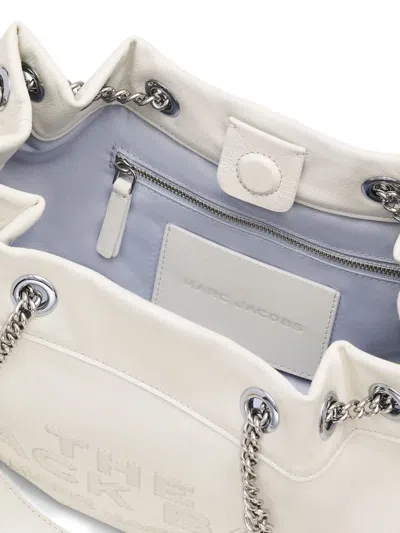 Marc Jacobs The Chain Sack Shoulder Bag In White Leather In White