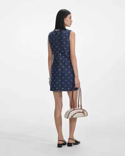 Self-portrait Denim Dress With Applications