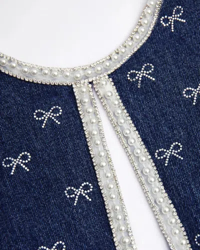 Self-portrait Denim Dress With Applications