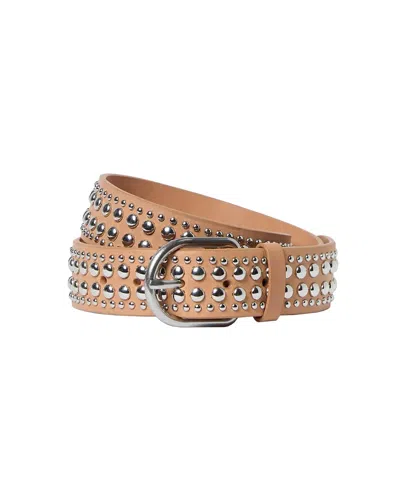 Loeffler Randall Isaac Honey/silver Studded Belt