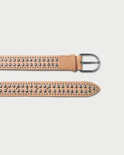 Loeffler Randall Isaac Honey/silver Studded Belt