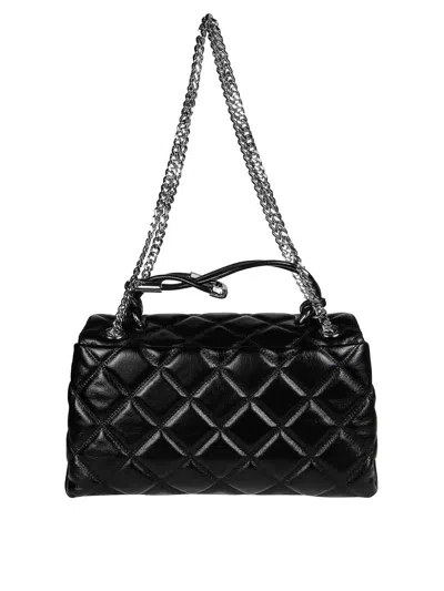 Marc Jacobs The Quilted Dual Convertible Shoulder Bag In Black