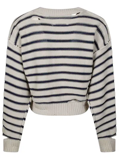 Mm6 Maison Margiela Mm6 By Maison Margiela Cropped Knit Cardigan With Button Closure