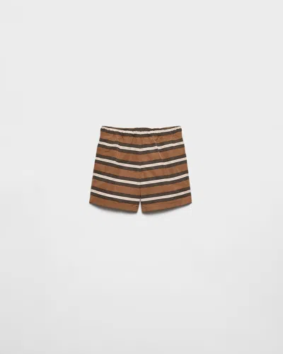Prada Striped Swim Trunks