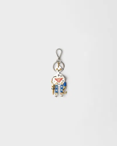 Prada Metal Robot Bag Charm