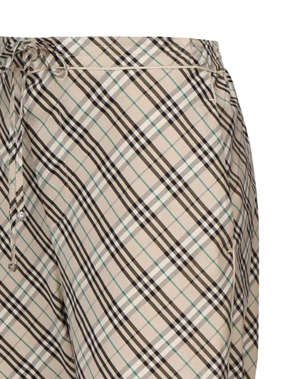 Shop Burberry Beige Vintage Check Trousers