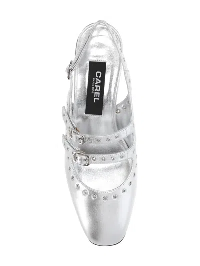 Carel Block Heel Slingback Studded Embellishments