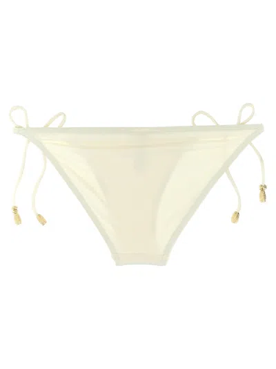 Eres Luxe Low-rise Bikini Bottoms With Gold Accents In Neutral