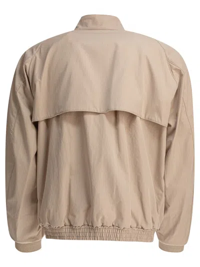 Kaptain Sunshine Beige Cotton Jacket With Snap-button Collar In Brown