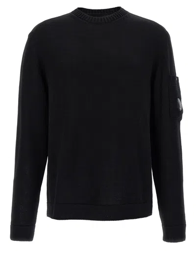 Shop C.p. Company Mercerized Cotton Sweater Sweaters And Cardigans Black