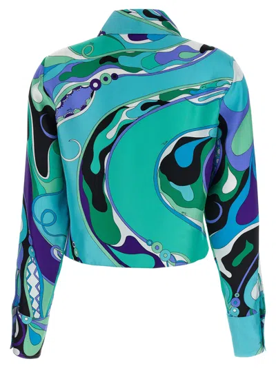 Shop Emilio Pucci Orchidee Print Shirt Shirt And Blouse Multicolor