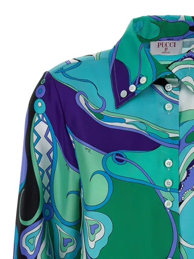 Shop Emilio Pucci Orchidee Print Shirt Shirt And Blouse Multicolor