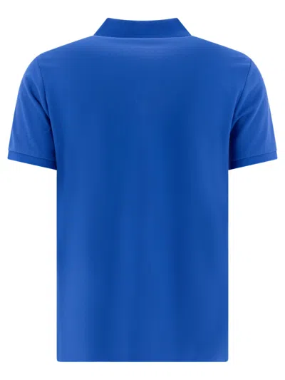 Polo Ralph Lauren Blue Polo Shirt With Logo Embroidery In Cotton Piquet Man