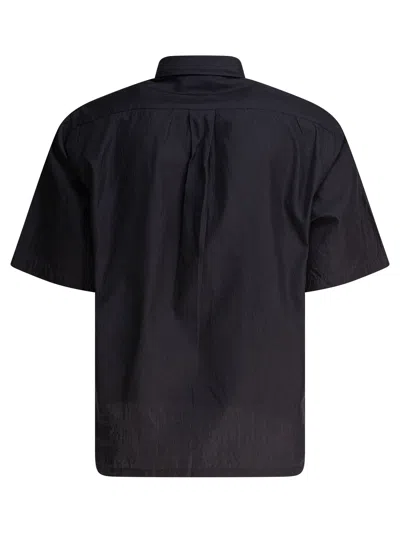 Kaptain Sunshine Short-sleeve Button-down Shirt In Black