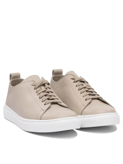 Henderson Baracco Leather Lace-up Sneakers In Neutral