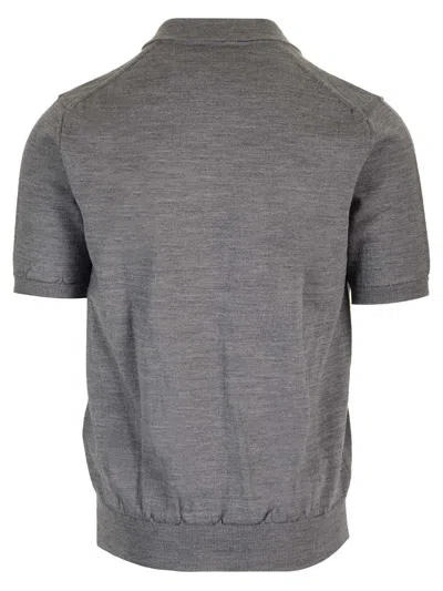 Comme Des Garçons Play Wool Polo Shirt Knitwear Grey