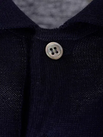 Comme Des Garçons Play Wool Polo Shirt Blue In Blue