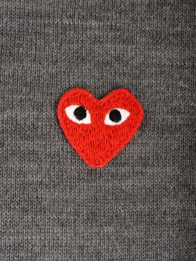 Comme Des Garçons Play Wool Polo Shirt Knitwear Grey