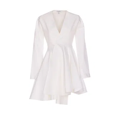 Alaïa Asym Belt Dress In Poplin