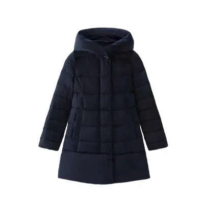 Woolrich Puffy Prescott Padded Coat In Blue