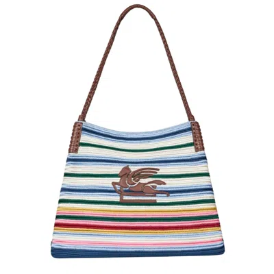Etro Libra Medium Fabric Shopping Bag In Multi