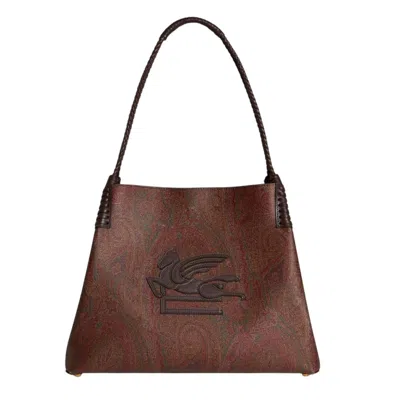 Etro Medium Libra Arnica Shoulder Bag In Brown