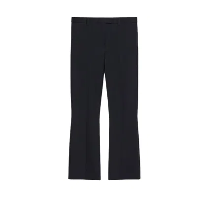 Max Mara Cropped Slim-fit Twill Pants With Mid-rise Waist