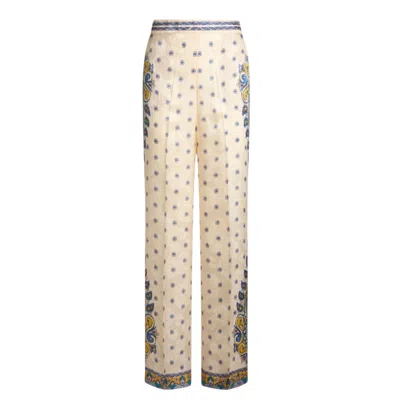 Etro Paisley-print Trousers In White
