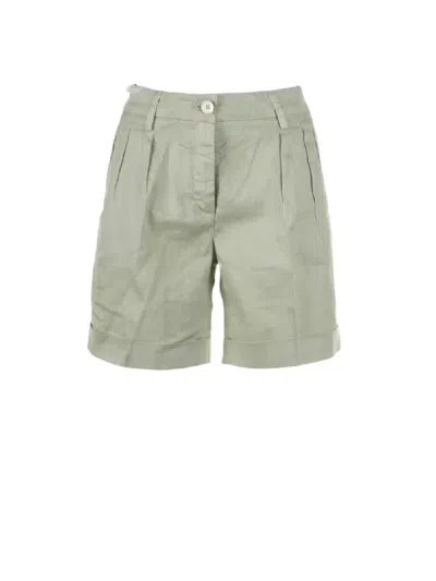 Re-hash Apple Green High-waisted Bermuda Shorts