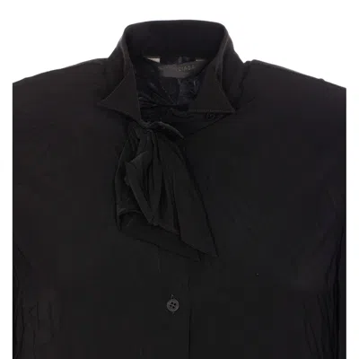 Balenciaga Bow Detail Puff Sleeve Shirt