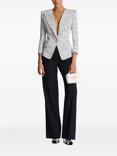 Balmain Tailored Script Print Blazer