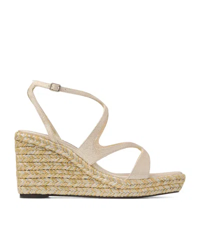 Jimmy Choo Square Toe Wedge Sandals
