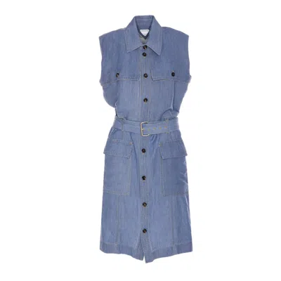 Bottega Veneta Denim Dress With Adaptable Belt Detail