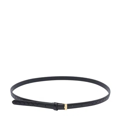 Bottega Veneta Women Intrecciato Belt In Black