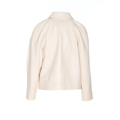 Bottega Veneta Leather Collared Jacket With Front And Lateral Pockets