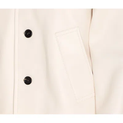 Bottega Veneta Leather Collared Jacket With Front And Lateral Pockets