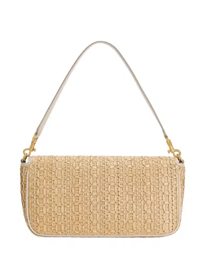 Dolce & Gabbana Rafia Crochet Shoulder Bag In Multicolor