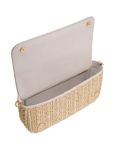 Dolce & Gabbana Rafia Crochet Shoulder Bag In Multicolor