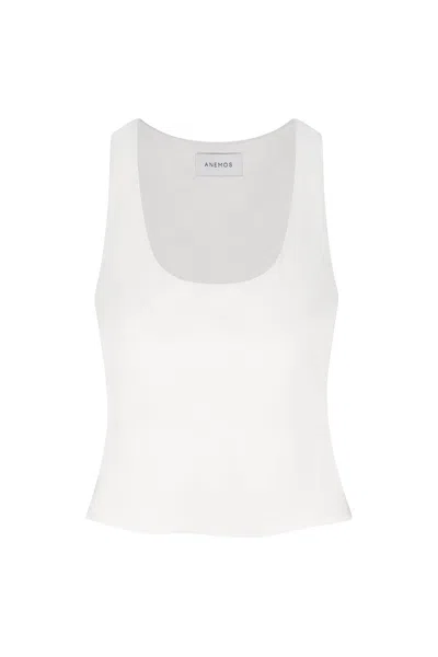 Anemos Hume Tank Top In Stretch Twill In Marine
