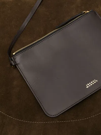 Isabel Marant Oskan Hobo Soft Shoulder Bag In Brown Suede