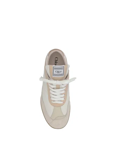 Chloé Chloè Kick Leather Sneakers In White