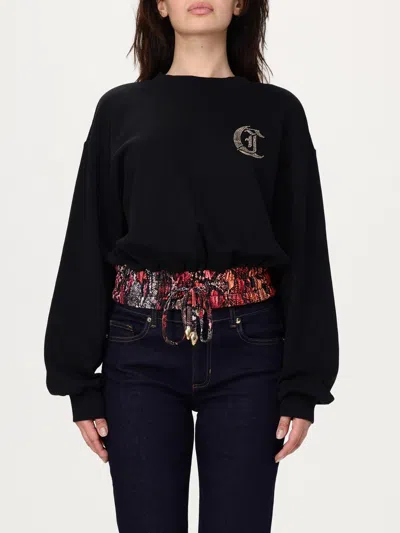 Just Cavalli Cotton Sweatshirt In Black