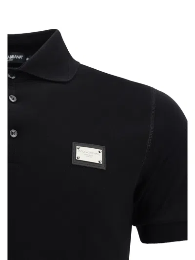 Dolce & Gabbana Elegant Black Cotton Polo Shirt